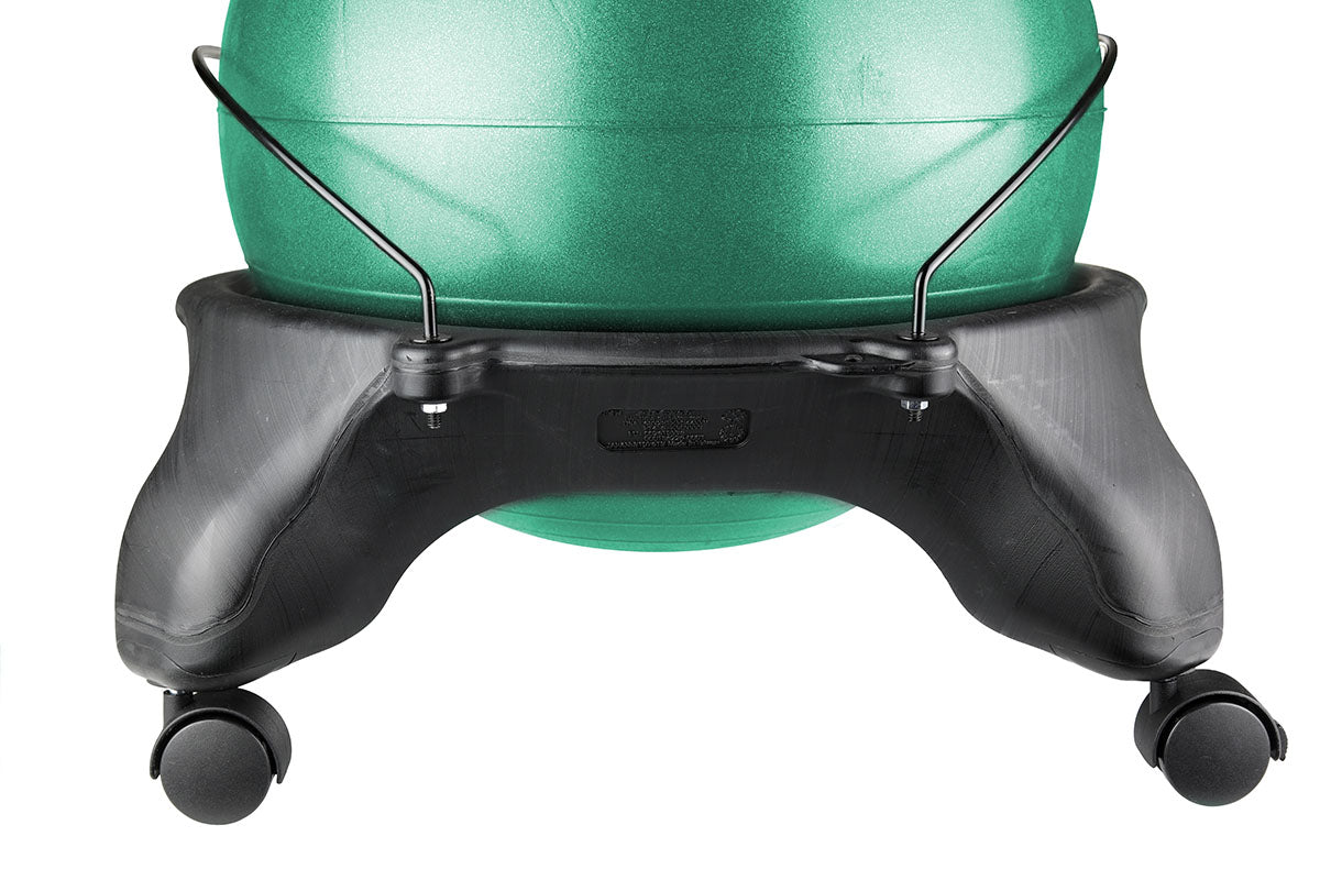 CanDo Ball Stool - Plastic - Mobile - No Back - Adult Size - with 22" Green Ball