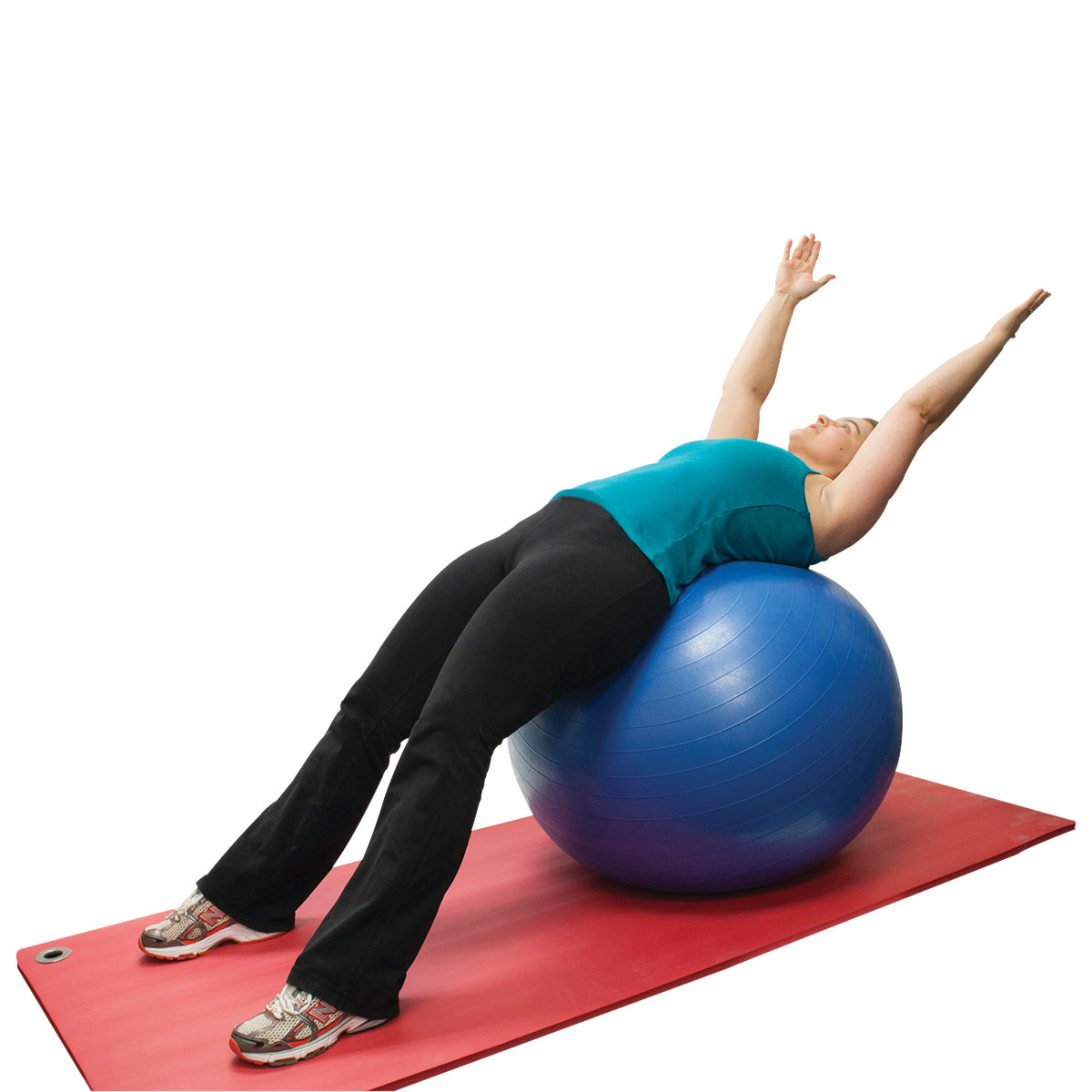 CanDo Inflatable Exercise Ball - Blue - 34" (85 cm)
