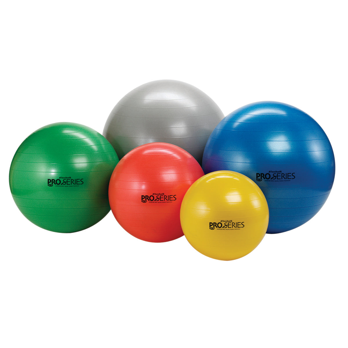 TheraBand Inflatable Exercise Ball - Standard - Yellow - 18" (45 cm), Retail Box