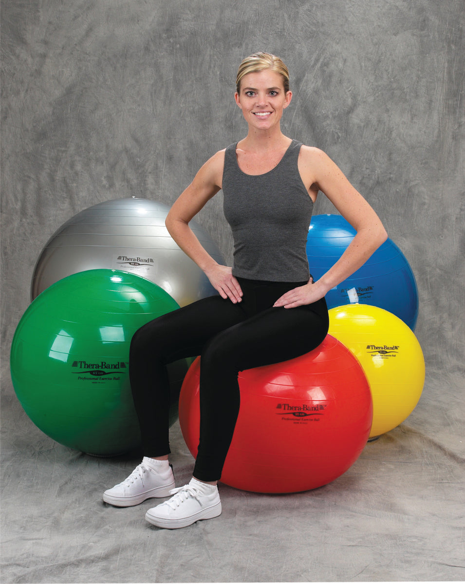 TheraBand Inflatable Exercise Ball - Pro Series SCP - Red - 22" (55 cm)