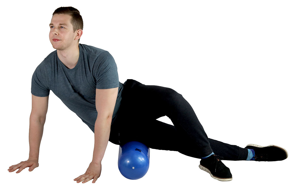 CanDo Inflatable Roller - Blue - 7" x 30" - Round