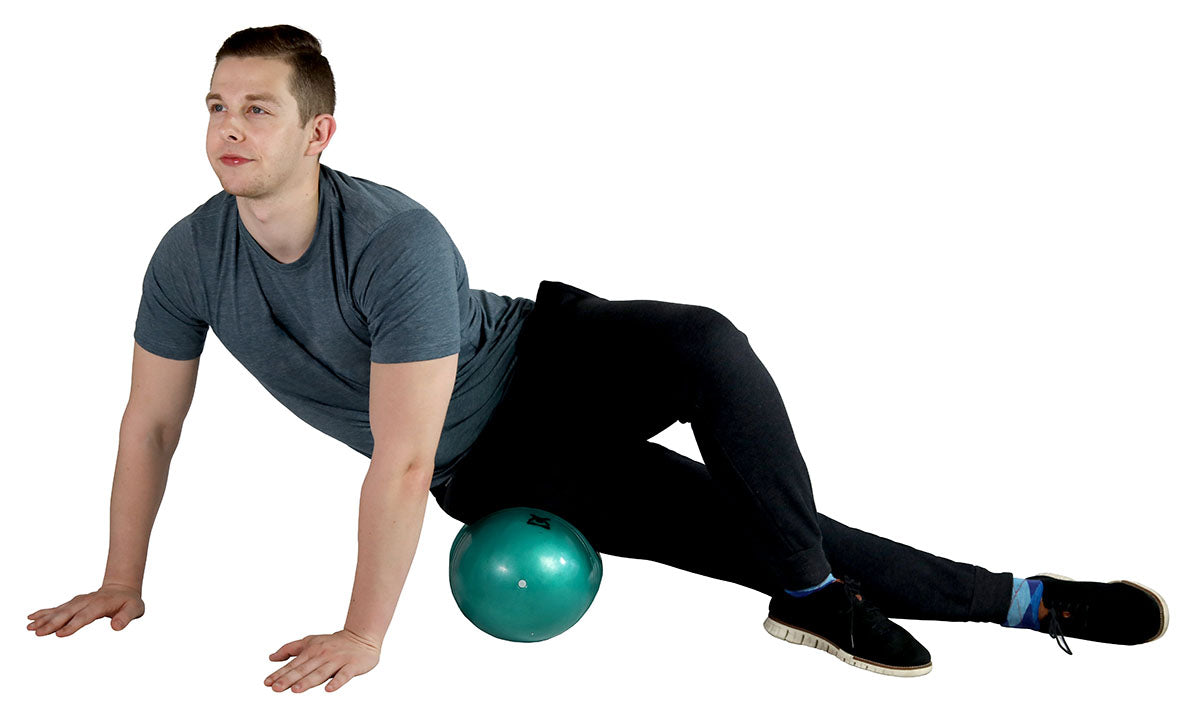 CanDo Inflatable Roller - Green - 7" x 17" - Round