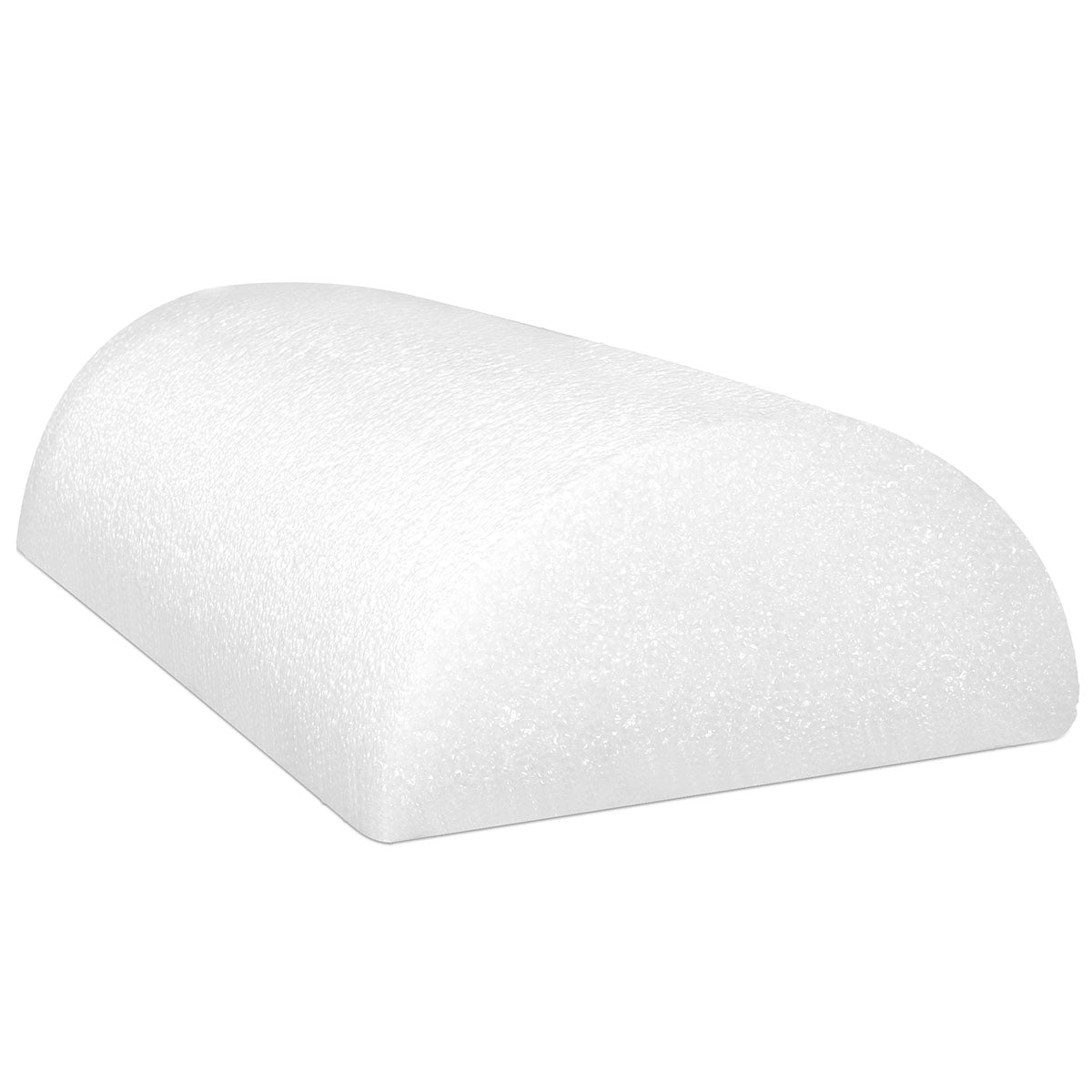 CanDo Foam Roller - White PE foam - 4" x 12" - Half-Round