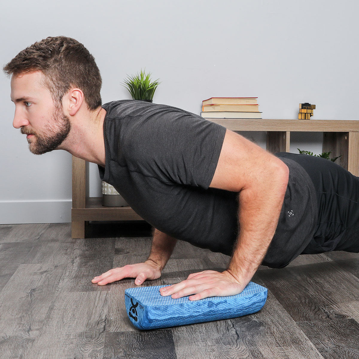 CanDo Foam Roller - Blue EVA Foam - Extra Firm - 6" x 36" - Half-Round