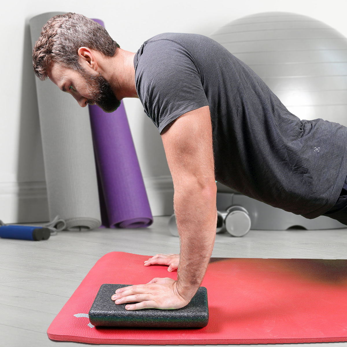 CanDo Foam Roller - Black Composite - Extra Firm - 6" x 18" - Half-Round