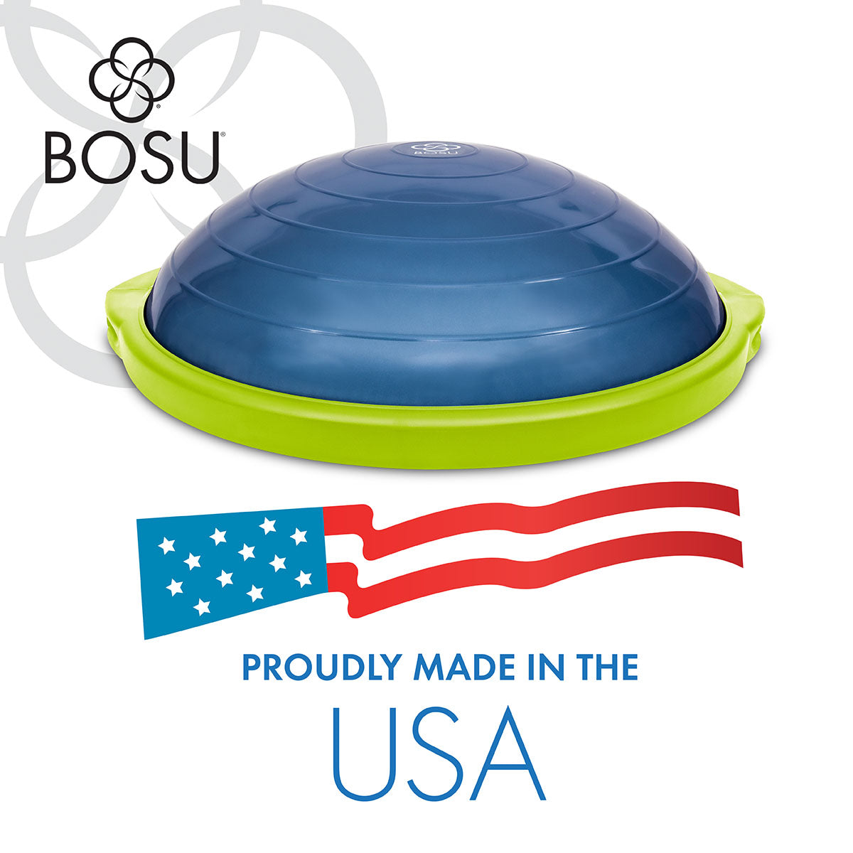 BOSU Sport Balance Trainer, Blue Bladder/Lime Green Rim (Retail Box)