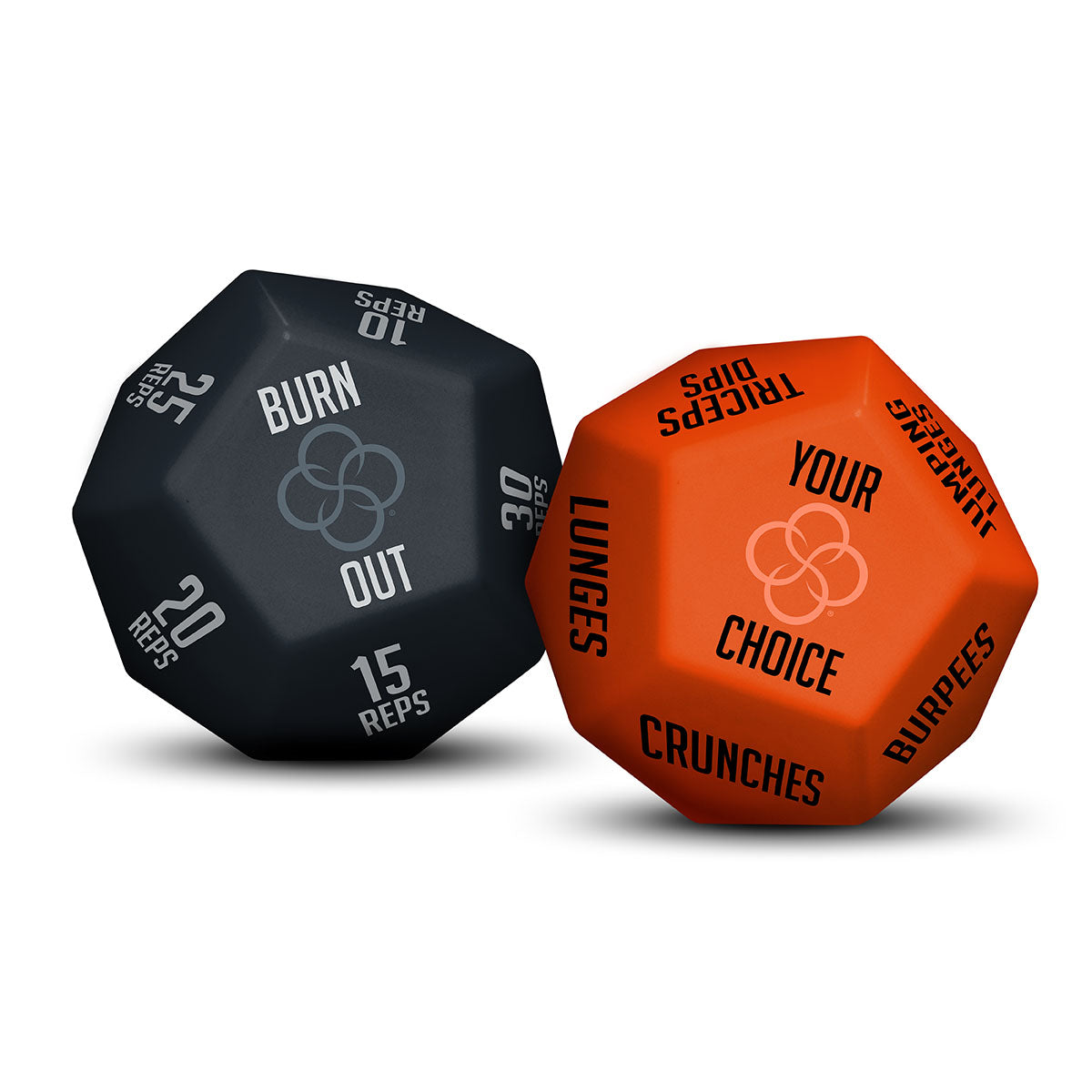 BOSU Exercise Dice, Orange/Black, Pack of 2