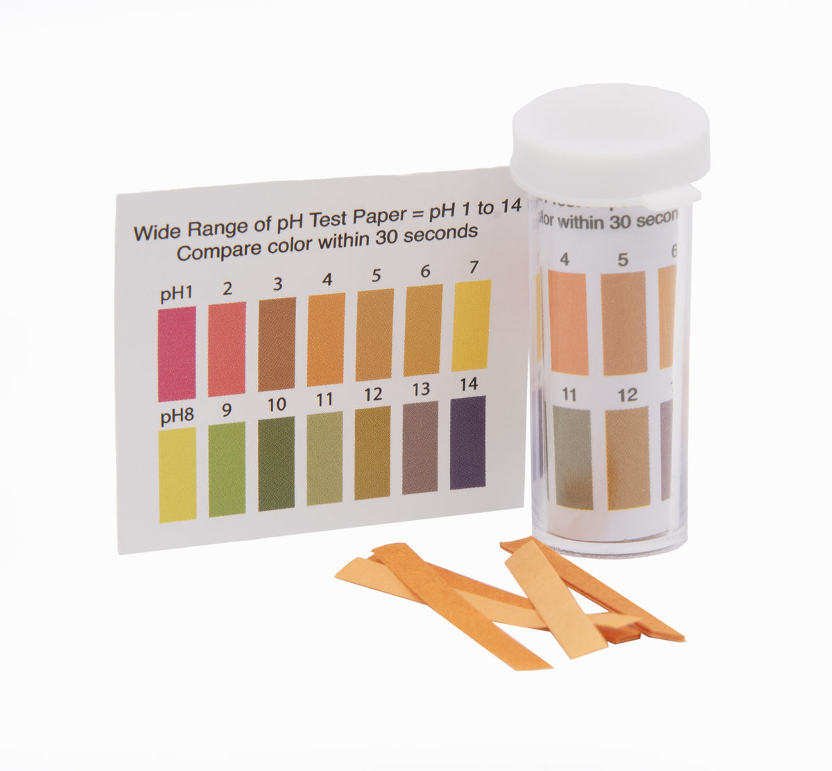 Wide-Range pH Test Paper Range 1-14, with 100 Strips, Pack of 10