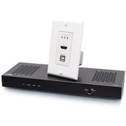 30024 HDMI HDBaseT Plus USB-B & Rs232 Over Cat Extender Single Gang Wall Plate Transmitter