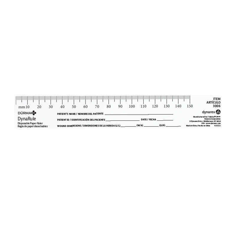 DynaRule Disposable Paper Ruler, 25 sheets per Pad/10 pads per CS