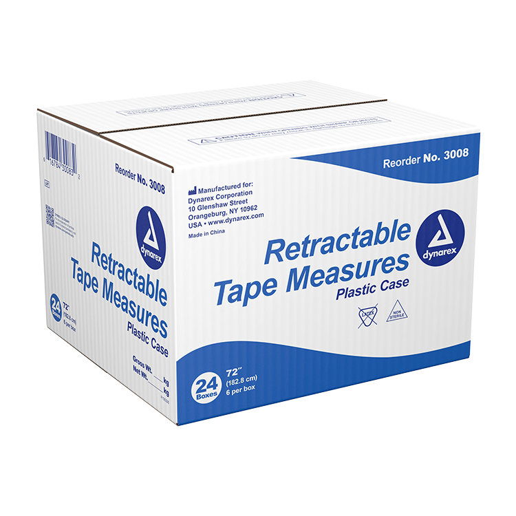 Retractable Tape Measure, 72", 24/6/cs - 24 pcs per Box/6 Boxes per Case