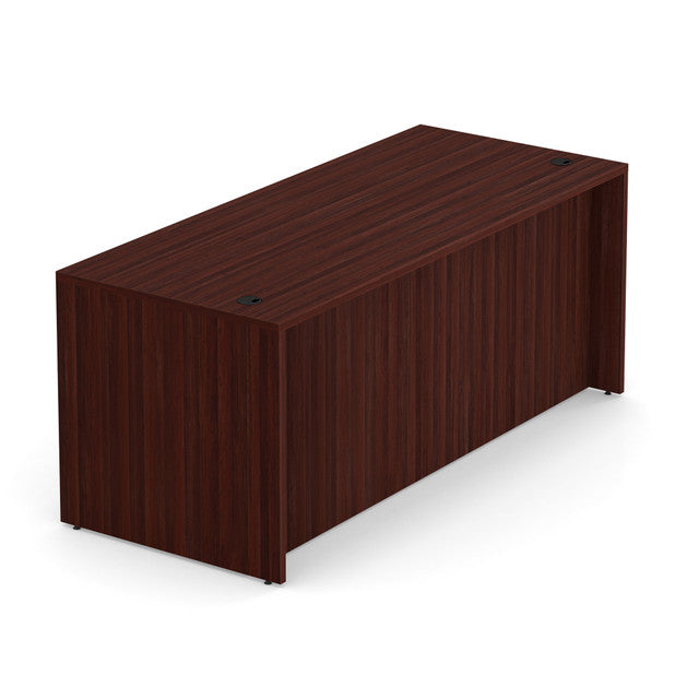 OfficeSource Laminate Desk Shell - 71"W x 30"D - Mahogany