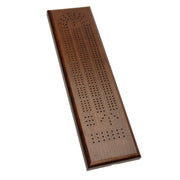 Cribbage - Board  &  Pegs 3 Track Stained Oak With Natural Finish