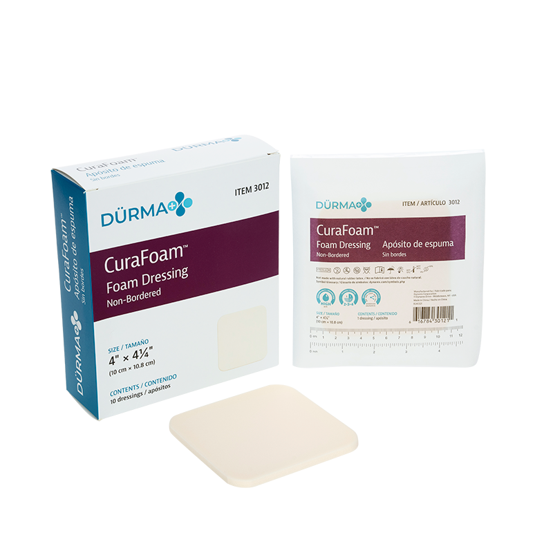CuraFoam - Foam Dressing, 6" x 6" - 10 pcs per Box/12 boxes per Case