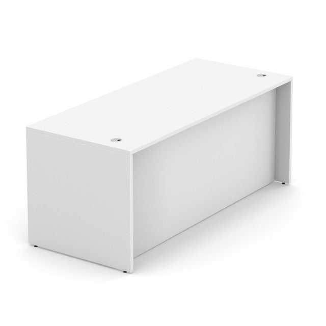 OfficeSource Laminate Desk Shell - 71"W x 30"D - White