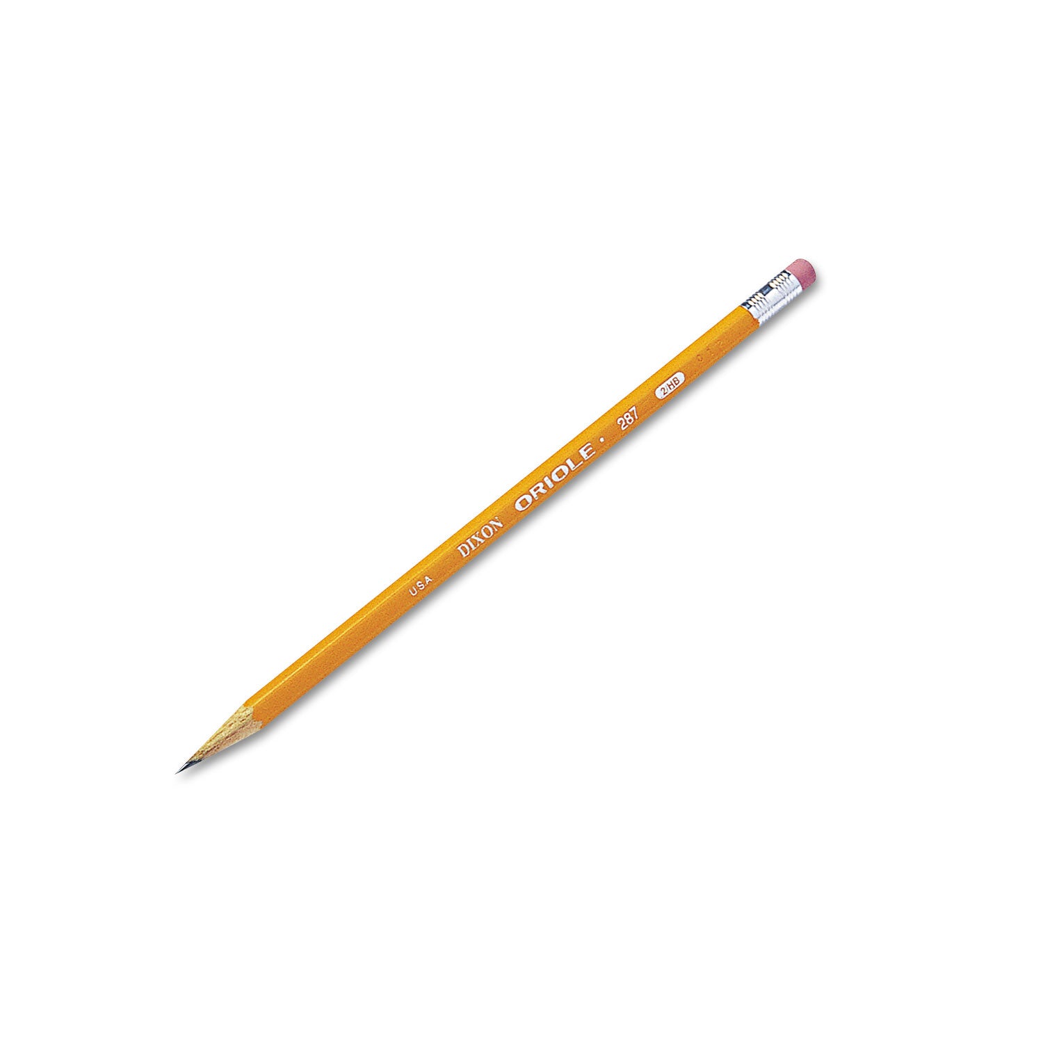 Dixon Wood-Cased Pencils - Black Lead - #2 - Yellow Wood Barrel - 1 Dozen