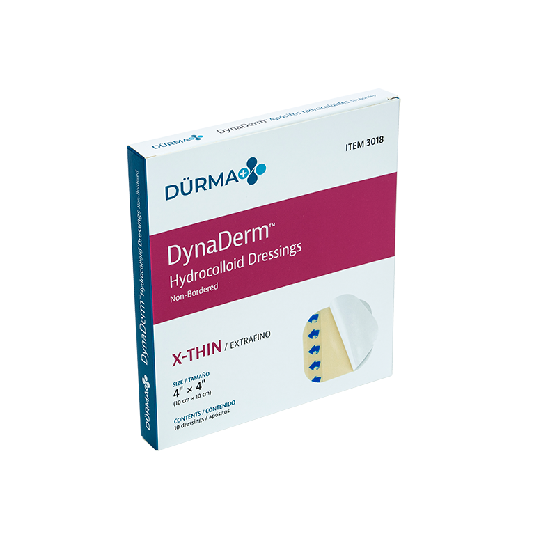 DynaDerm - Hydrocolloid Dressing - Extra Thin, 4" x 4"- 10 pcs per Box/12 Boxes per Case