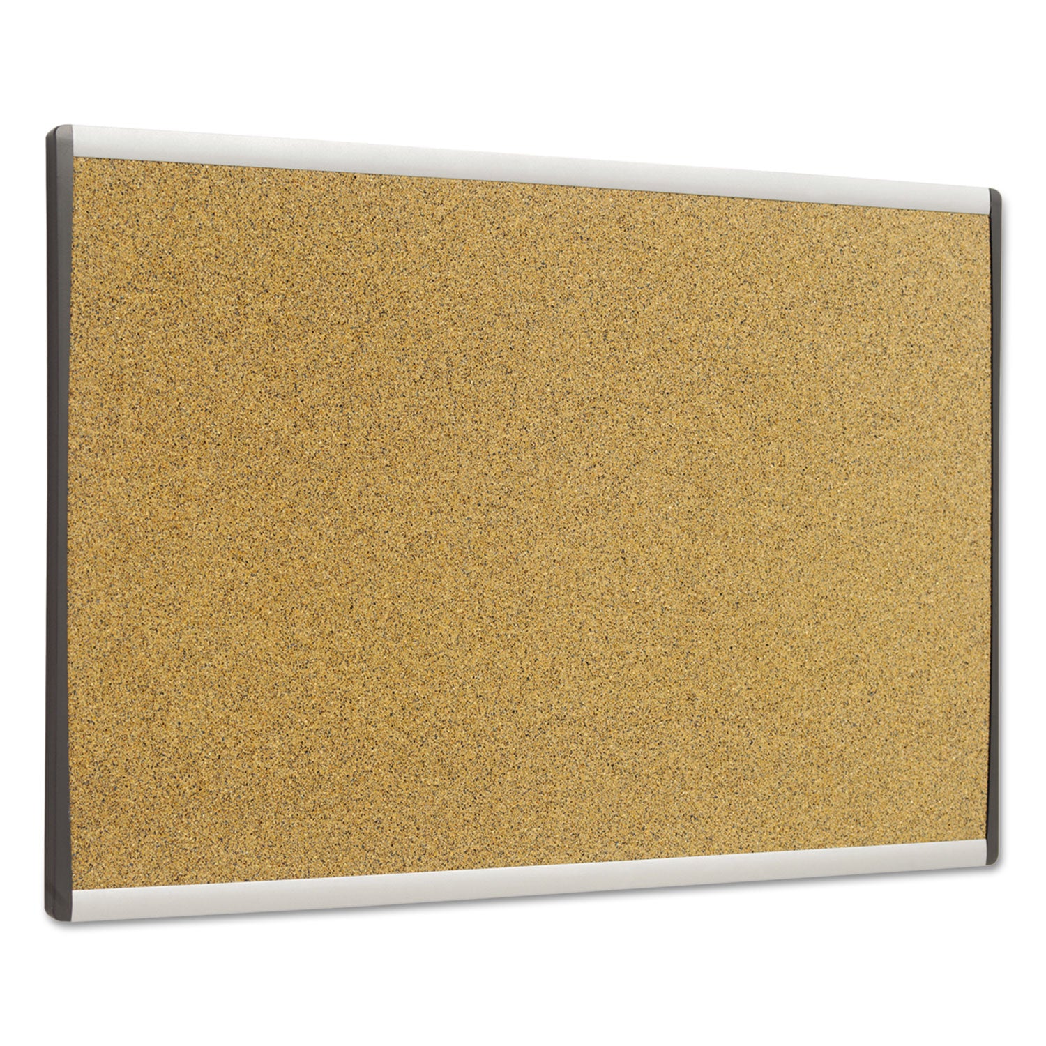 ARC Frame Cubicle Board, Cork Bulletin, 24" x 14", Tan Surface, Satin Aluminum Frame