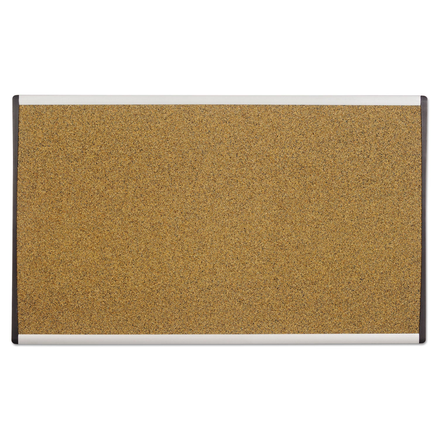 ARC Frame Cubicle Board, Cork Bulletin, 24" x 14", Tan Surface, Satin Aluminum Frame
