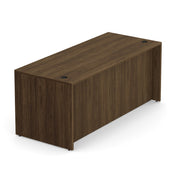 OfficeSource Laminate Desk Shell - 71"W x 30"D - Modern Walnut
