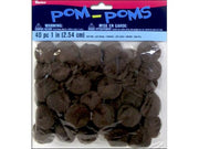 Darice Pom Pom 1' Light Brown 40pc