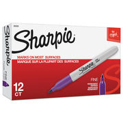 Sharpie Fine Point Permanent Marker - 1 mm Fine Marker Point - Purple Ink - 1 Dozen