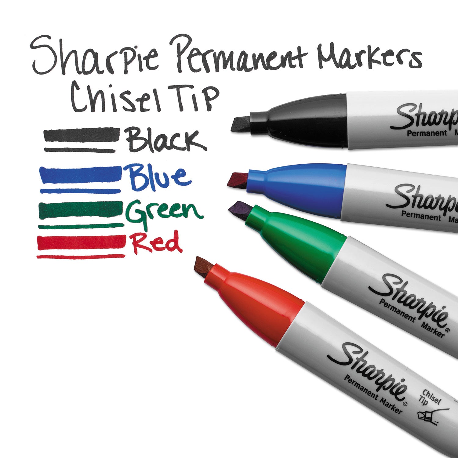 Sharpie Large Barrel Permanent Markers - Wide Chisel Marker Point - Red Ink - Alcohol Based - 1 Dozen