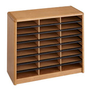 Value Sorter® Literature Organizer, 24 Compartment - Medium Oak