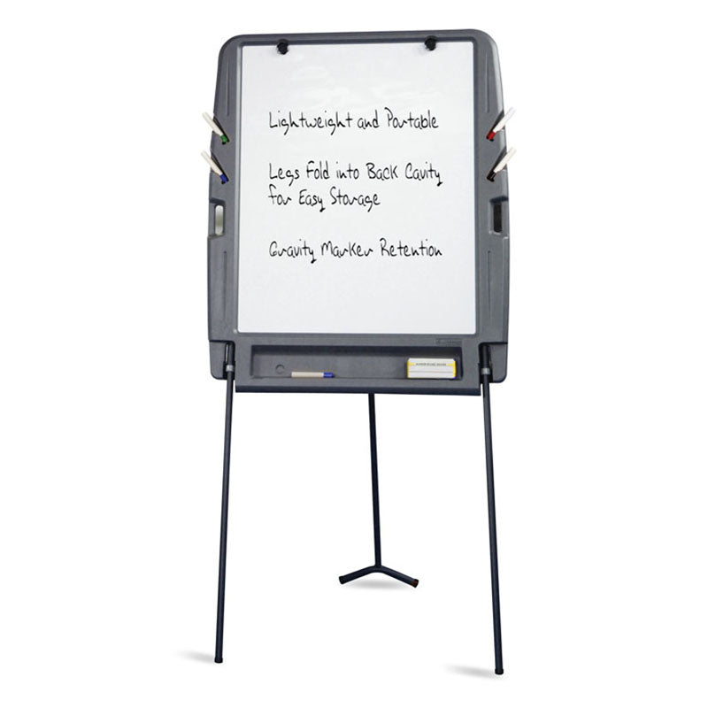 Ingenuity™ Portable Flipchart Easel, Dry Erase Surface, Charcoal