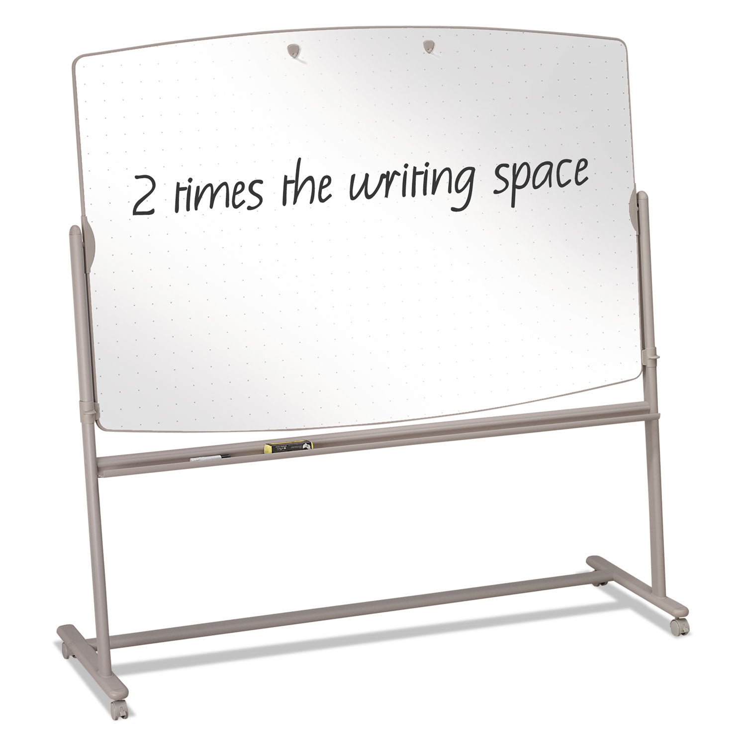 72" (6 ft) Width x 48" (4 ft) Height - White Surface - Neutral Metal Frame - Rectangle - 1 Each