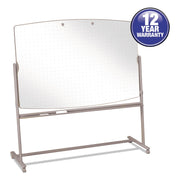 72" (6 ft) Width x 48" (4 ft) Height - White Surface - Neutral Metal Frame - Rectangle - 1 Each