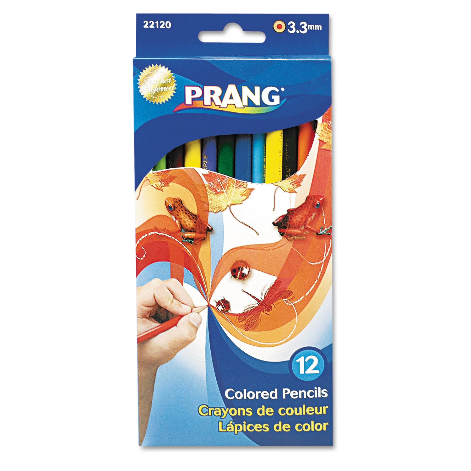 Thick Core Colored Pencils, Assorted Colors, 3.3 mm core, 12 Count