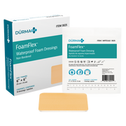 FoamFlex - Waterproof Foam Dressing Non-Bordered, 6" x 6" - 10 pcs per Box/12 boxes per Case