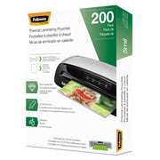 Fellowes Letter-Size Thermal Laminating Pouches, 9" x 11.5", 5 mil, Glossy, Clear, Photo-Safe, Erasable, Waterproof, 1 Pack