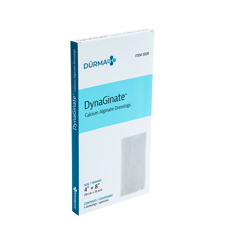 DynaGinate - Calcium Alginate Dressing, 4" x 8" - 5 pcs per Box/12 boxes per Case