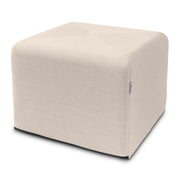 Jaxx Monroe Square Foam Ottoman with Stain Resistant Performance Fabric, Large (24 x 24 x 18), Mist Light Grey