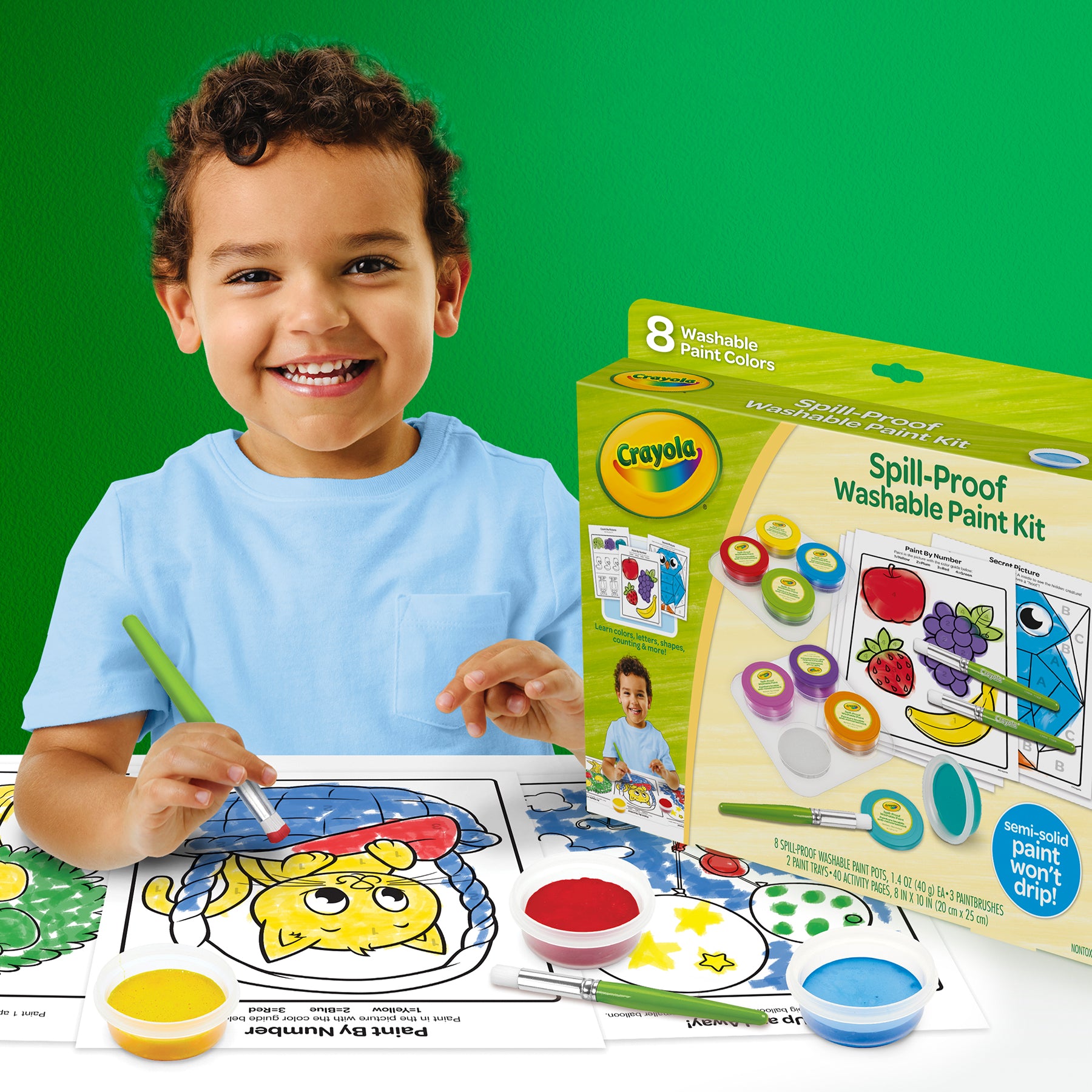 Spill-Proof Washable Paint Kit