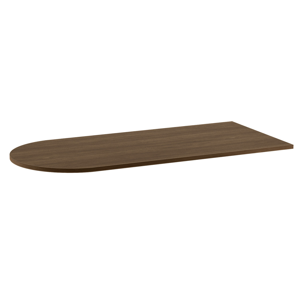 OfficeSource OS Laminate 66"W Bullet Top - Modern Walnut