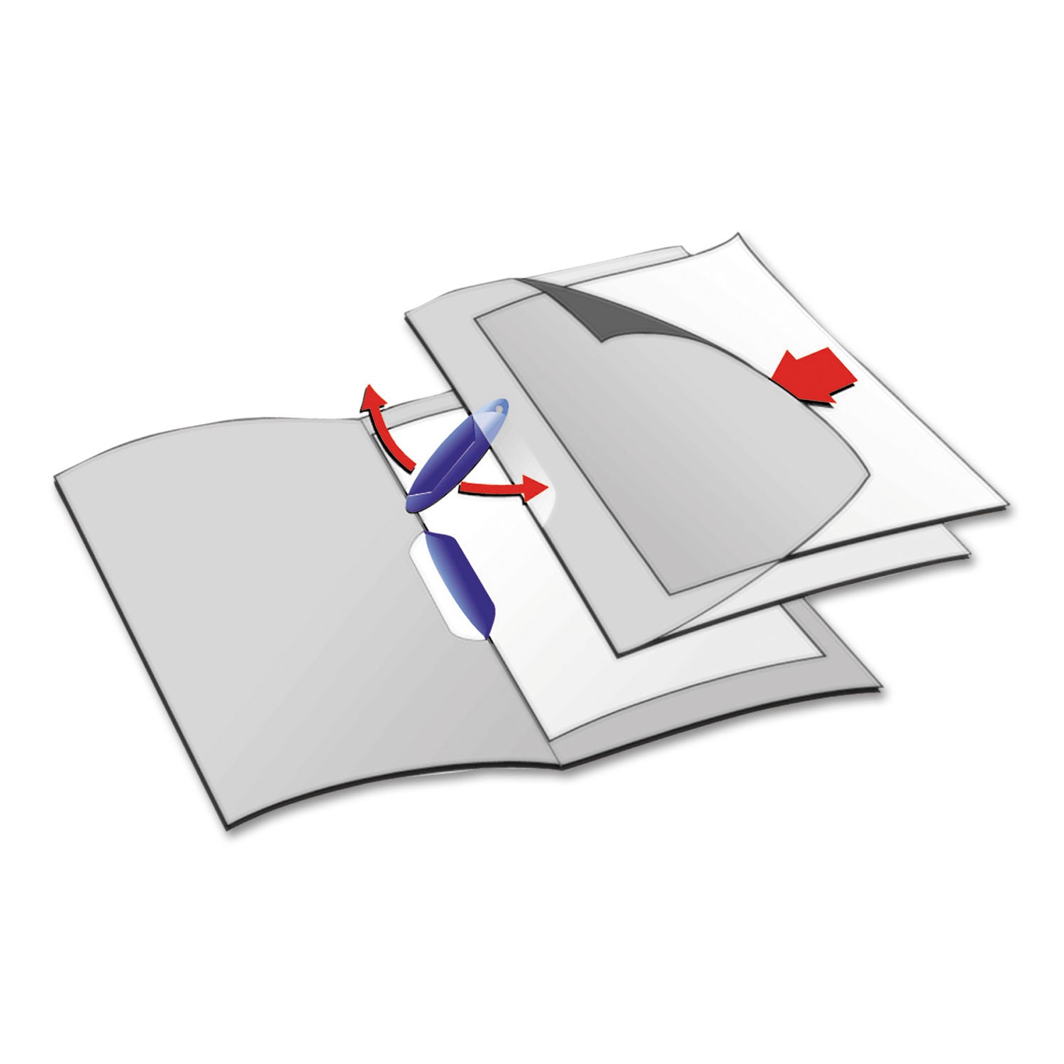 SWINGCLIP Letter Report Cover - 8 1/2" x 11" - 30 Sheets Capacity - Polypropylene - Clear - Wear Resistant - 25 / Box