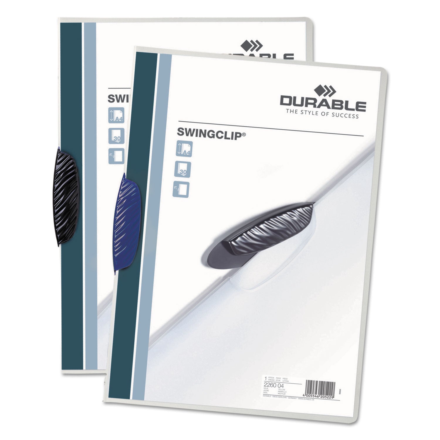 SWINGCLIP Letter Report Cover - 8 1/2" x 11" - 30 Sheets Capacity - Polypropylene - Clear - Wear Resistant - 25 / Box