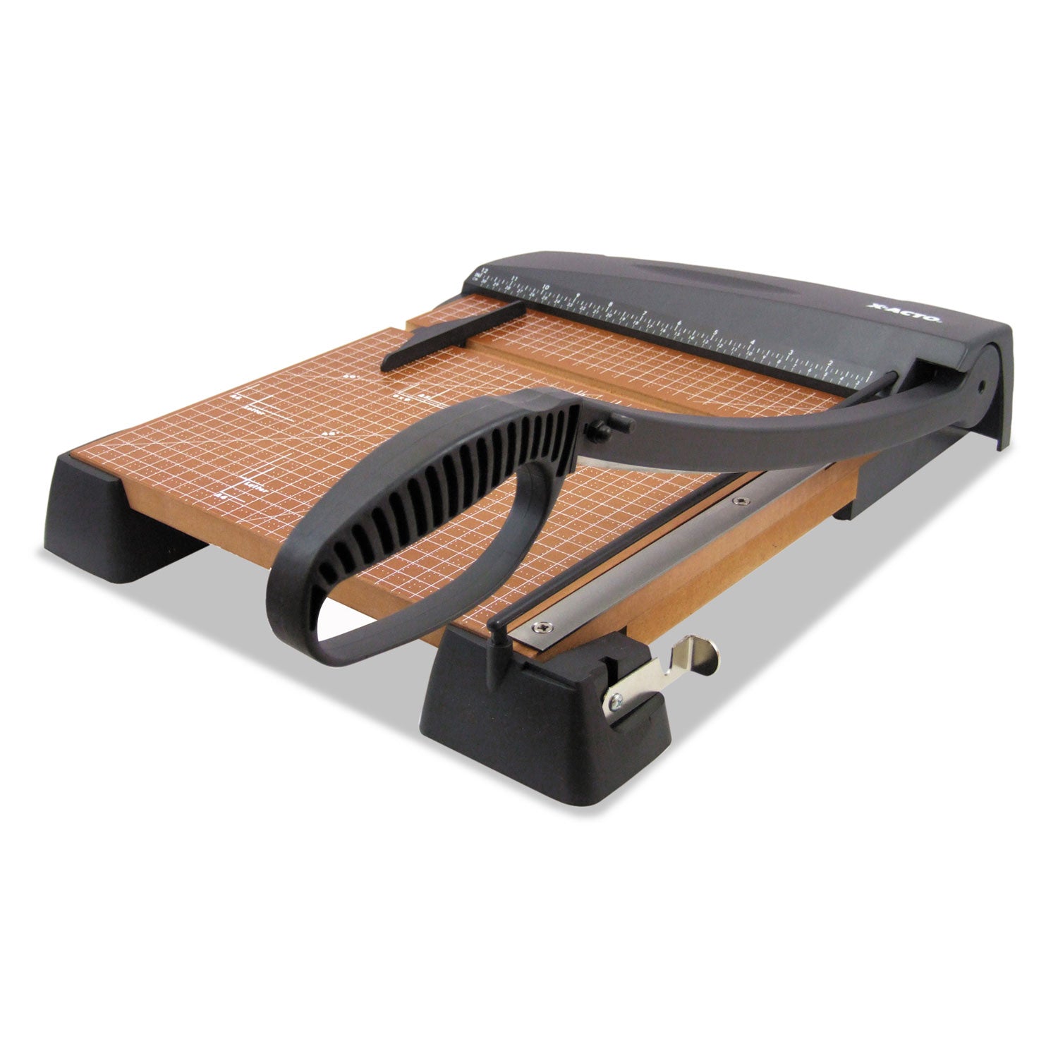 12 Sheet Cutting Capacity - Steel Blade - 12" Cutting Length x 12" Width x 12" Length - Heavy Duty, Textured Grip, Sturdy, Self-sharpening Blade - Wood - Brown - 1 Box