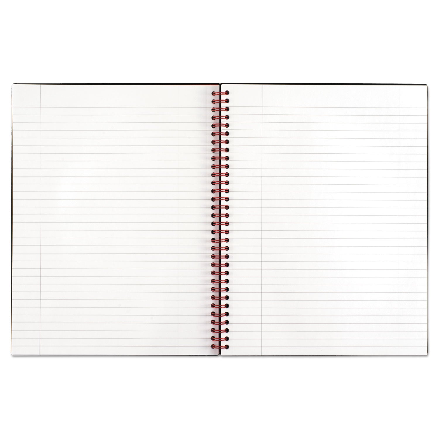 70 Sheets - Double Wire Spiral - Ruled Margin - 24 lb Basis Weight - Letter - 8 1/2" x 11" Sheet Size - White Paper - Red Binding - Black Polypropylene Cover - Wipe-clean Cover, Micro Perforated, Strap - 1 Each