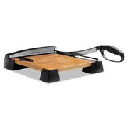 12 Sheet Cutting Capacity - Steel Blade - 12" Cutting Length x 12" Width x 12" Length - Heavy Duty, Textured Grip, Sturdy, Self-sharpening Blade - Wood - Brown - 1 Box