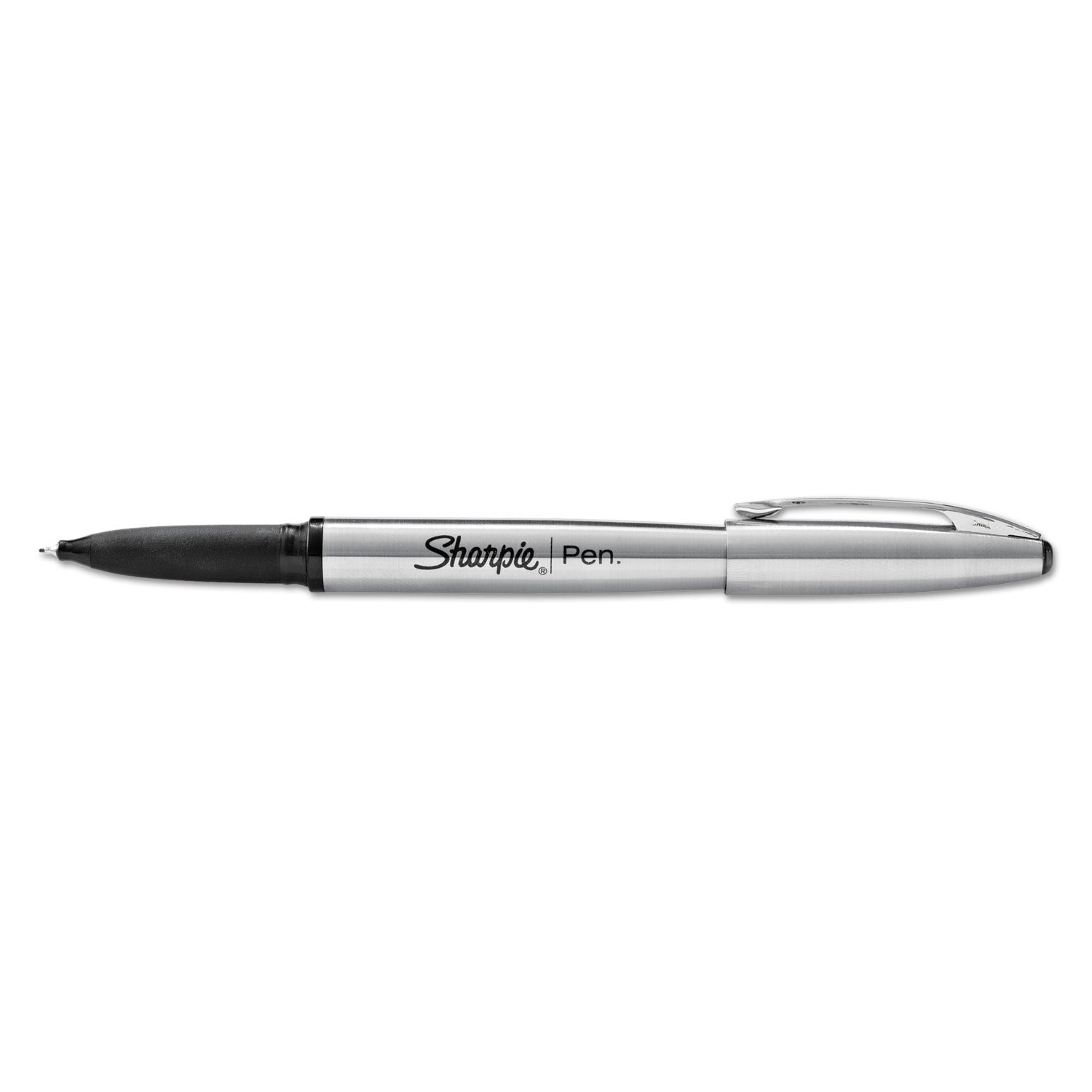 Fine Pen Point - Refillable - Black Ink - Stainless Steel Stainless Steel Barrel - 1 Pack