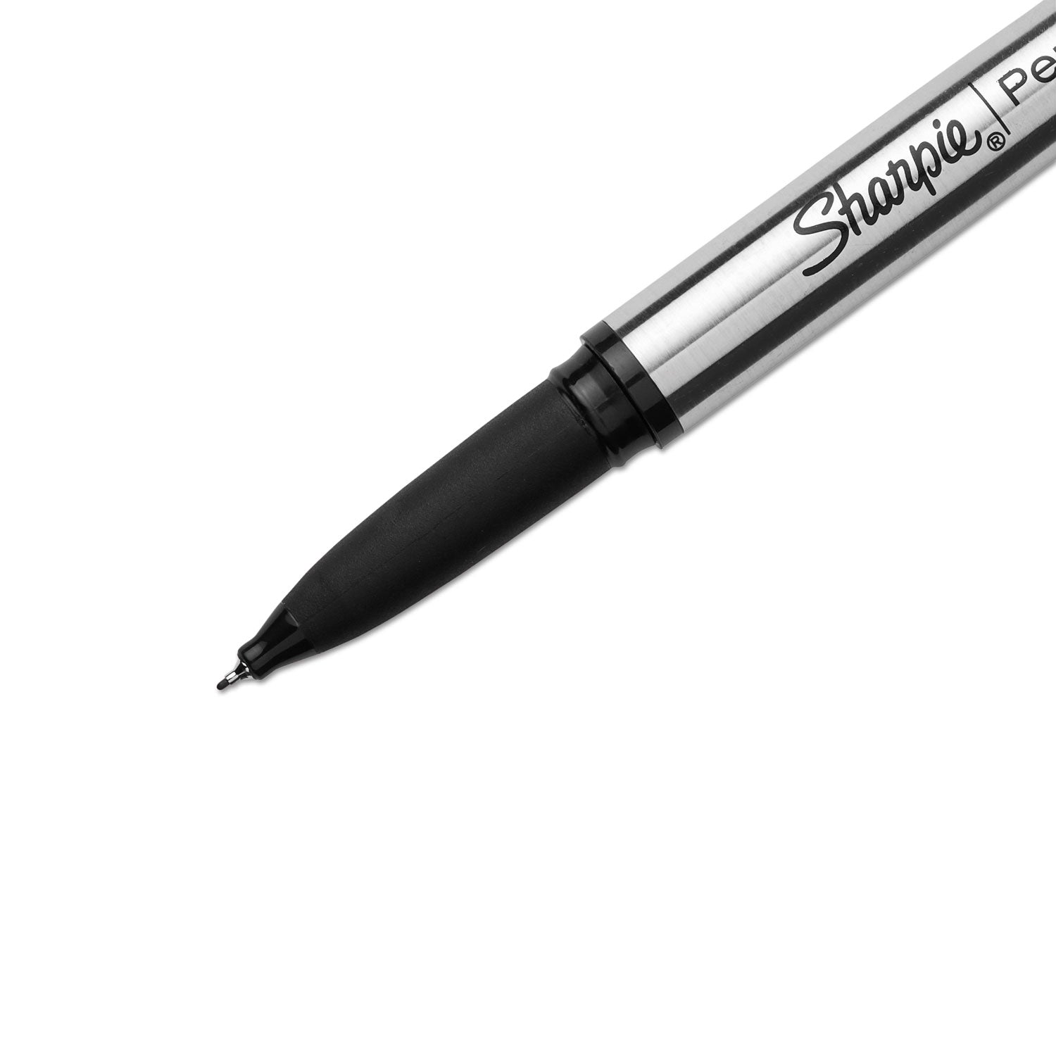 Fine Pen Point - Refillable - Black Ink - Stainless Steel Stainless Steel Barrel - 1 Pack