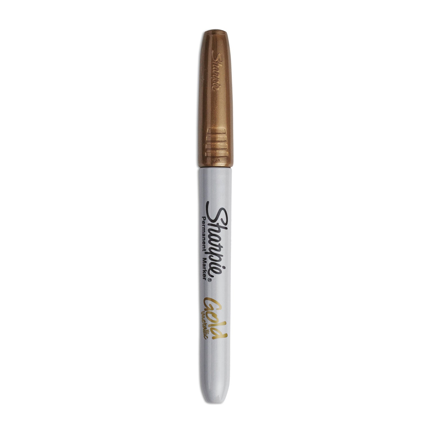 Sharpie Metallic Permanent Markers - Fine Marker Point - Gold Ink - Alcohol Based - 1 Dozen