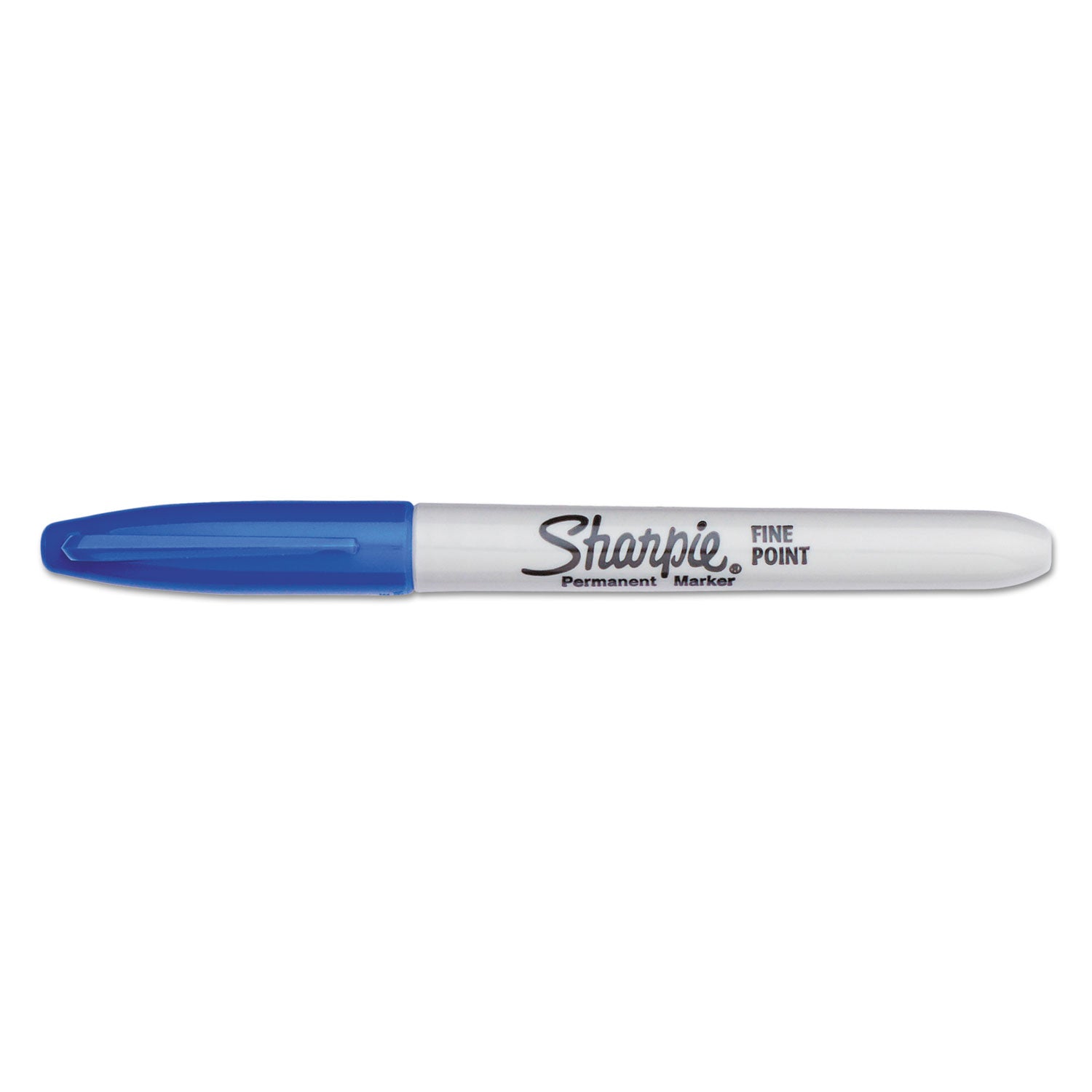 Sharpie Pen-style Permanent Marker - Fine Marker Point - Blue Ink - Alcohol Based - 36 / Box