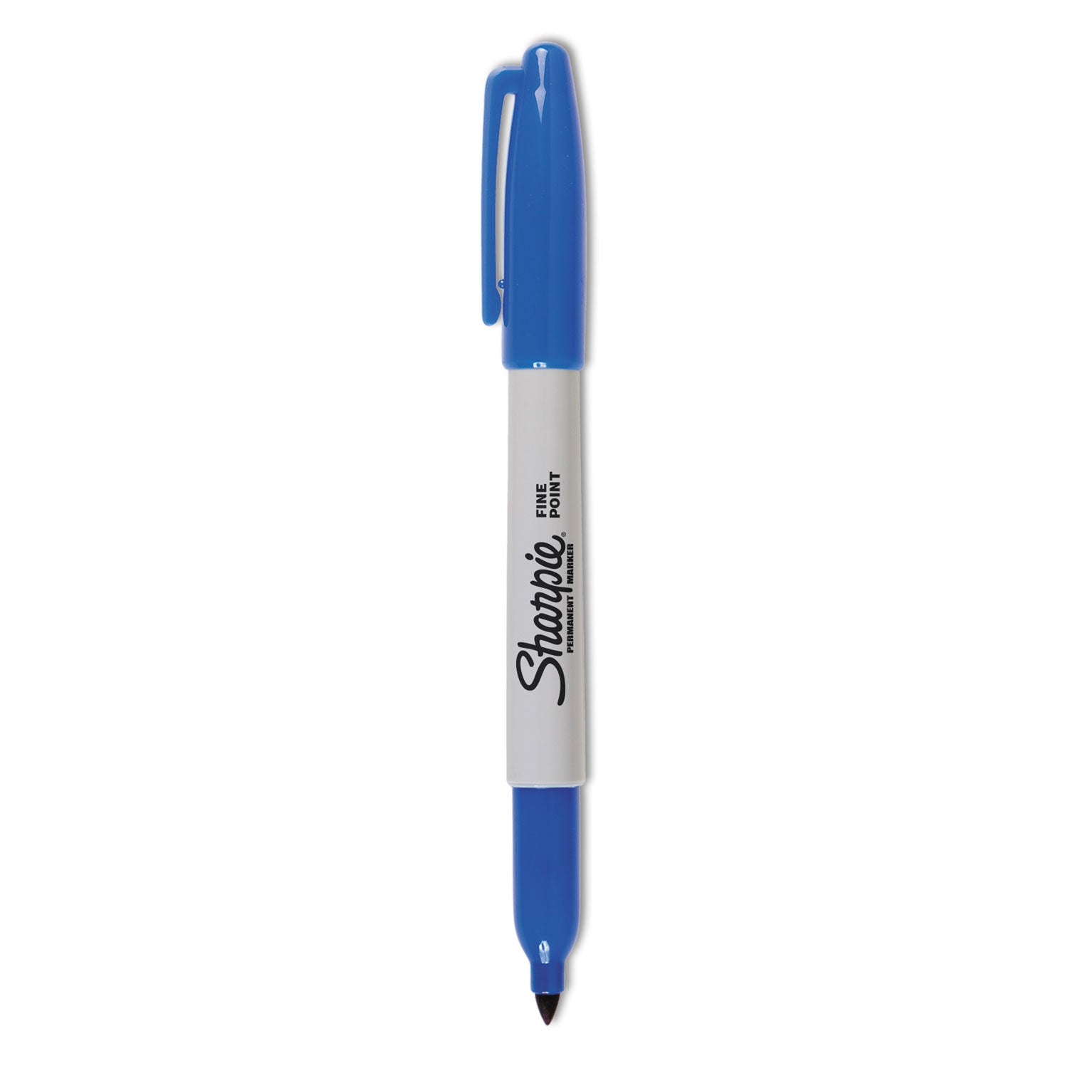 Sharpie Pen-style Permanent Marker - Fine Marker Point - Blue Ink - Alcohol Based - 36 / Box