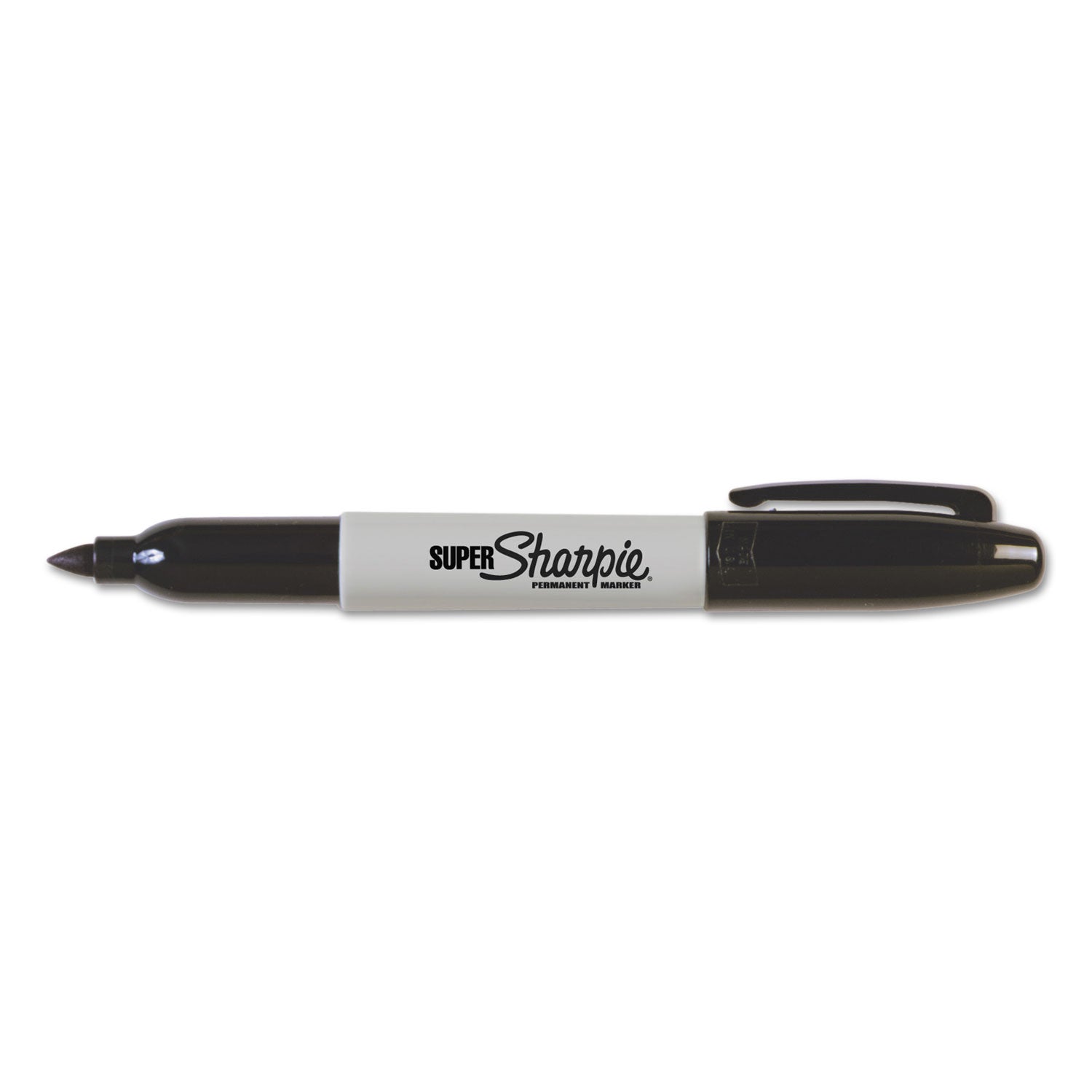 Sharpie Super Permanent Marker - Bold, Fine Marker Point - Black Ink - Plastic Barrel - 6 / Pack