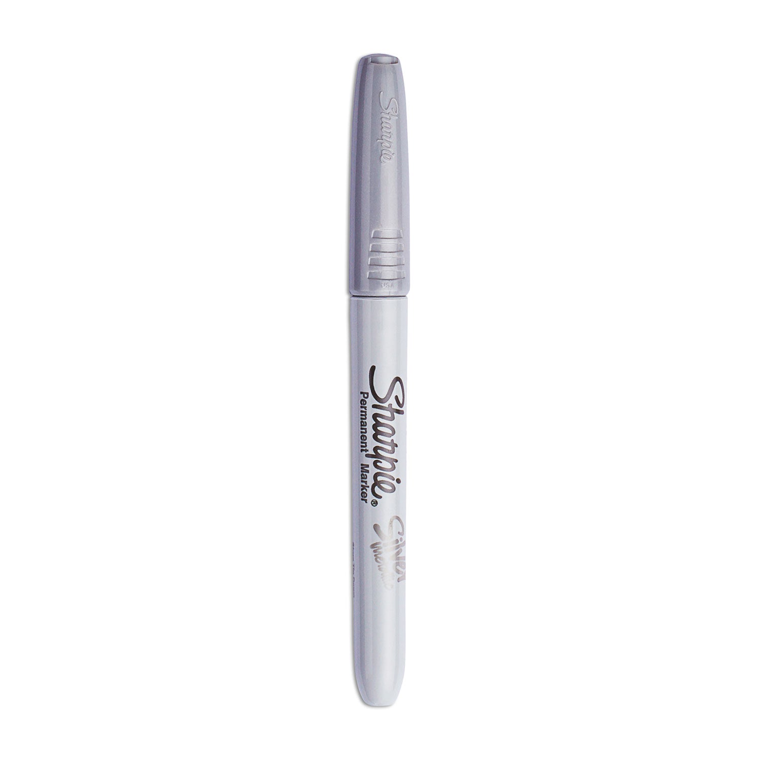 Sharpie Metallic Permanent Markers - 0.5 mm Fine Marker Point - Silver Ink - Silver Barrel - 4 / Pack